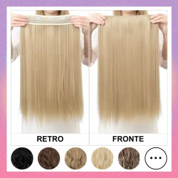 Extension capelli termofibra sintetica con 5 clip