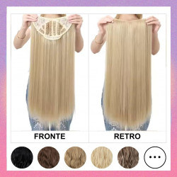 Extension capelli termofibra sintetica con 5 clip